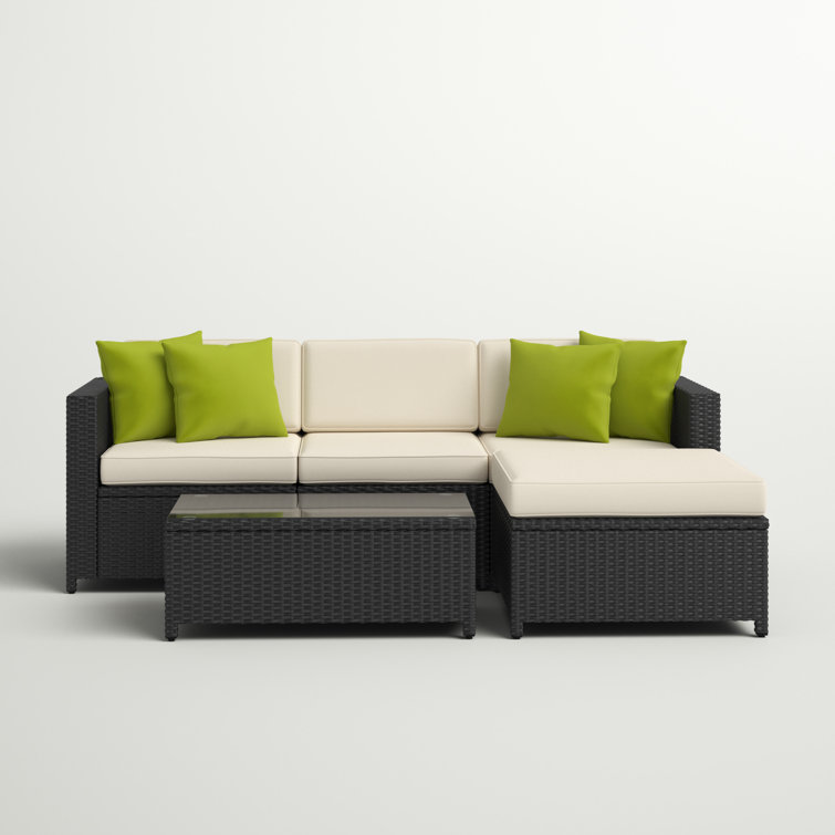 Carmelo 5 piece rattan sectional new arrivals